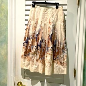 VINTAGE TALBOTS! Cityscape Cotton skirt-Fully Lined Sz 6p